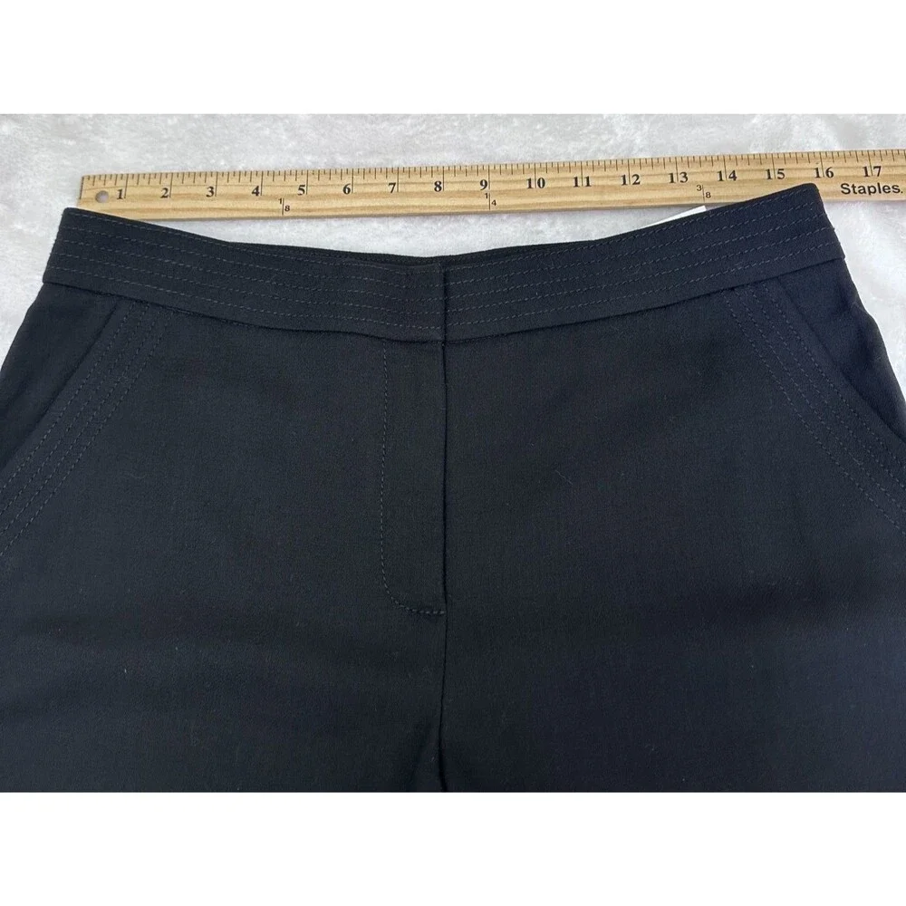 Jaeger London Women's Black Wool Flared Pants Sz 10